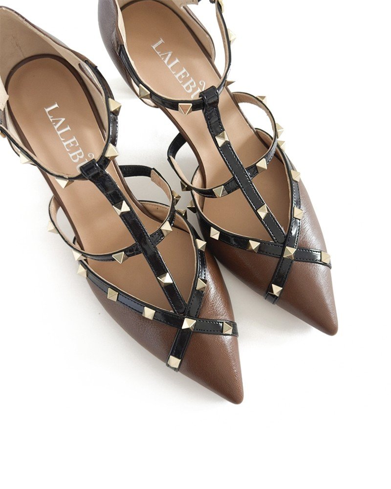 Zapato Tachuelas Chocolate 6 cms